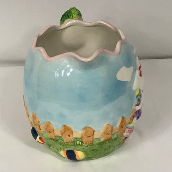 GKA Collector's Rabbit Couple Easter Egg Hunt Water Juice Pitcher Jug 7" Tall - Picture 6 of 11